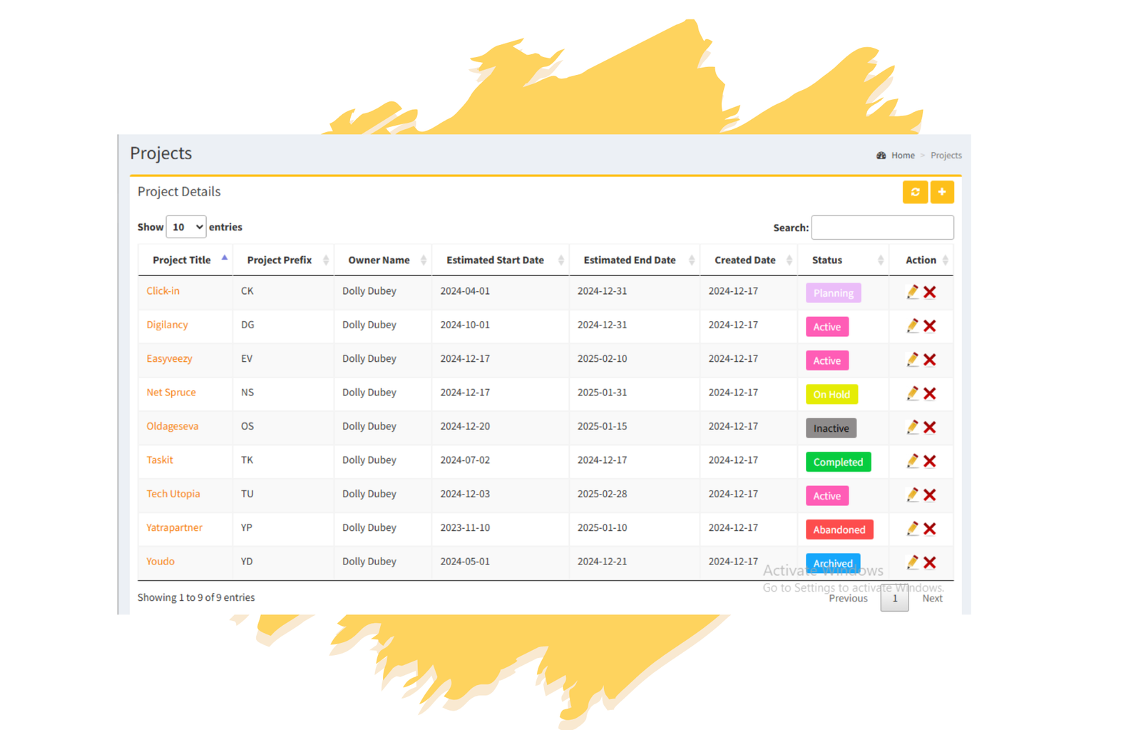 project organizer guide